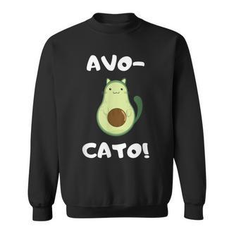 Avo-Cato Cat Avocado Meow Cat Sweatshirt - Seseable De