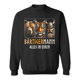 Bärtigermann All In One Retro Viking Black Sweatshirt - Seseable De