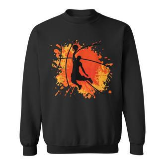 Basketball Sport Basketball Player Silhouette Basketball Sweatshirt - Seseable De
