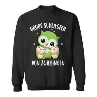 Big Schwester Von Zwillingen German Language Sweatshirt - Seseable De
