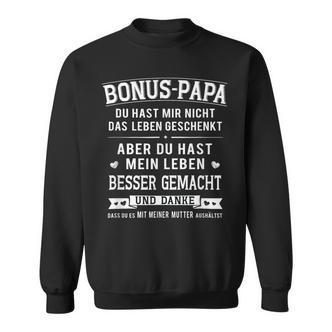 Bonus Papa Men’S Stepfather Leben Besser Gemacht German Text Sweatshirt - Seseable De
