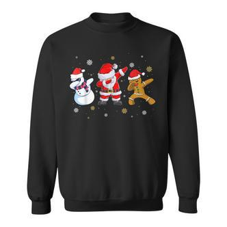 Christmas Dabbing Santa Claus Children Men Sweatshirt - Seseable De
