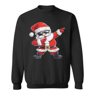 Dabbing Santa Claus With Christmas Hat Santa Claus Sweatshirt - Seseable De