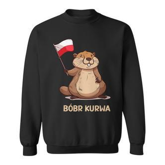 Bober Bóbr Kurwa Internet Meme Poland Flag Beaver Sweatshirt - Seseable De