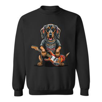 Dachshund Cute Rock And Roll Rocker Punk Sweatshirt - Seseable De