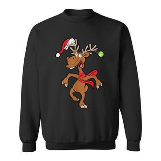 Reindeer Rudolf Christmas Xmas Sweatshirt - Seseable De