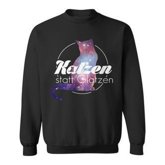 Galaktisches Katzen Sweatshirt mit Spruch, Raumfahrer Katze Tee - Seseable De
