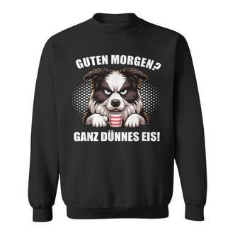 Guten Morgen Ganz Dünne Eis Border Collie Dog Sweatshirt - Seseable De