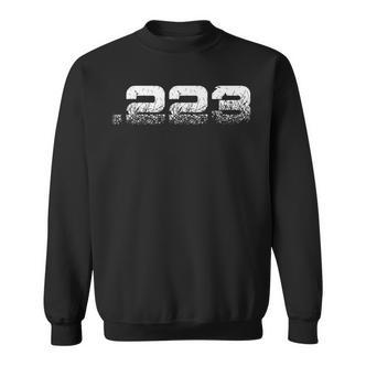 Herren Grafik Sweatshirt '222' in Distressed-Optik – Schwarz - Seseable De