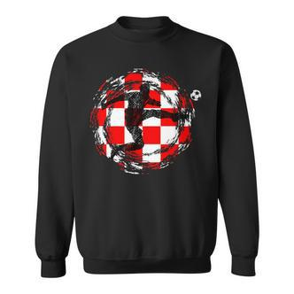 Hrvatska Kockasti Nogomet Football Croatia Fan Item Sweatshirt - Seseable De