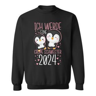 Ich Werde Eine Große Schwester 2024 Cute Penguin Motif Sweatshirt - Seseable De