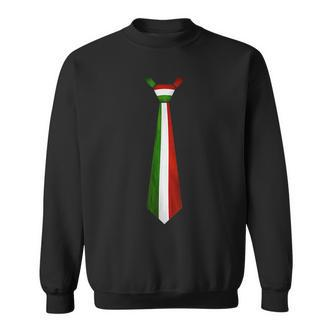 Italy Flag Fake Tie For Italian Fans Sweatshirt - Seseable De