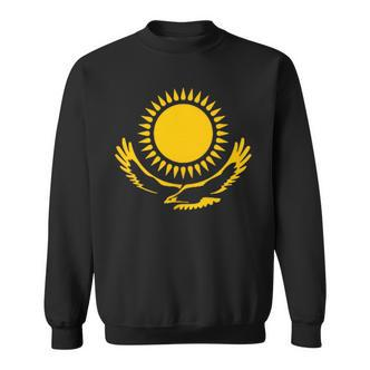 Kazakhstan Flag Symbol Golden Sun Eagle Proud Sweatshirt - Seseable De