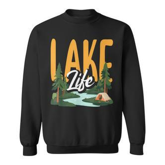 Lake Life Angeln Bootfahren Segeln Lustig Outdoor Sweatshirt - Seseable De