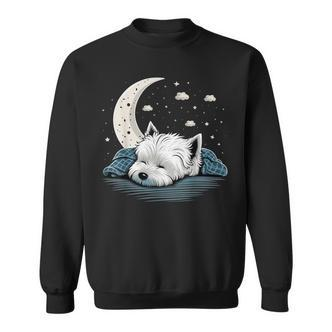 Napping Westie Pyjamas West Highland Terrier Sleeping Sweatshirt - Seseable De