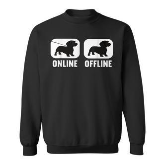 Online Offline Dachshund Dachshund Dog Black Sweatshirt - Seseable De