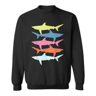 Shark Vintage Summer Beach Surfer Sweatshirt - Seseable De