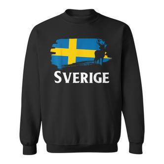 Sweden Sweden Elk Viking Scandinavia Sverige Norden Sweatshirt - Seseable De