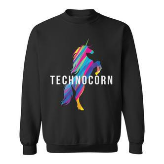Technocorn I Electronic Raver Music Dj Festival Unicorn Sweatshirt - Seseable De