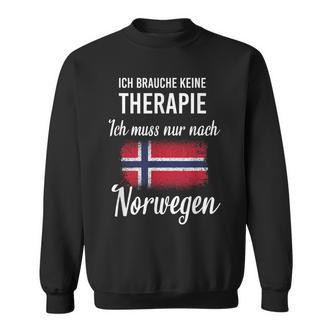Therapie Nicht Nötig, Nur Norwegen Muss Sein Sweatshirt, Lustiges Reise-Motto - Seseable De