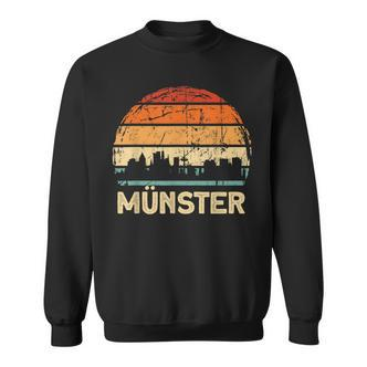 Vintage Münster Skyline Sonnenuntergang Sweatshirt, Retro Design Tee - Seseable De