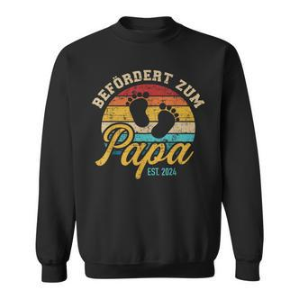 Vintage Retro Befördert Zum Papa 2024 Sweatshirt - Seseable De