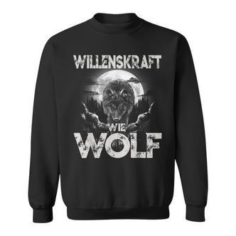 Willenskraft Wie Wolf Motivation Outdoor Survival Sweatshirt - Seseable De