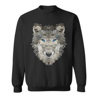 Wolf Polygon Dog Sweatshirt - Seseable De
