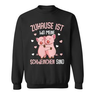 Zuhause Ist Wo Meine Schweinchen Sind Landwirt Schwin Sweatshirt - Seseable De