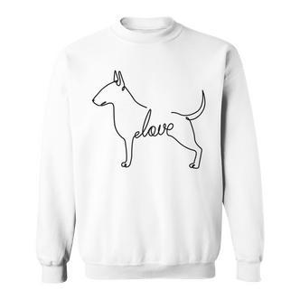 Bull Terrier Dogs Love Love Single Line Sweatshirt - Seseable De