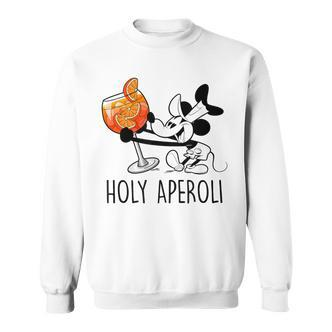 Holy Aperoli X Mouse Spritz Club Hallöchen Aperölchen White Sweatshirt - Seseable De