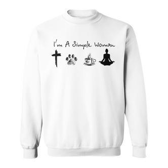 Ich Bin Eine Einfache Frau Jesus Hund Kaffee Yoga Sweatshirt - Seseable De