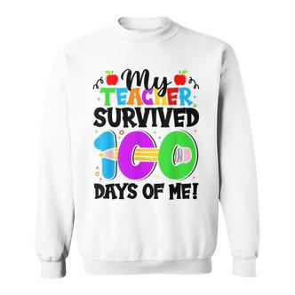Meine Schüler Haben 100 Tage Meines 100 Schultages Überlebt Sweatshirt - Seseable De