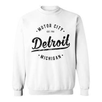 Retro Vintage Detroit Mi Souvenir Motor City Classic Detroit Sweatshirt - Seseable De