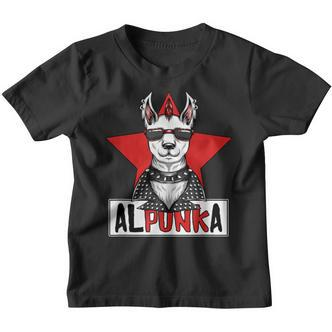 Alpunka Punk Alpaca Lama Punk Rock Rocker Anarchy Kinder Tshirt - Seseable De