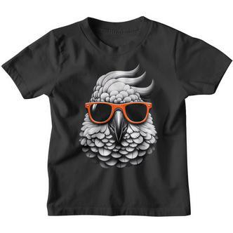 Cooler Kakaduogel Trägt Sonnenbrille Grafik Kunst Kinder Tshirt - Seseable De
