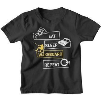 Eat Sleep Wakeboarding Wakeboard Wakeboarder Board Kinder Tshirt - Seseable De