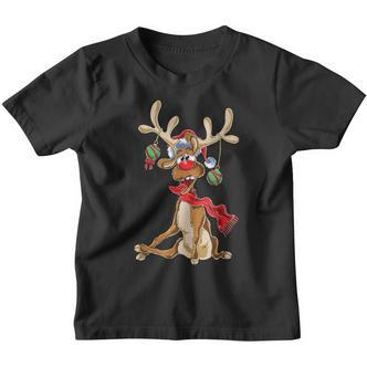 Reindeer Christmas Antlers Short Sleeve Kinder Tshirt - Seseable De