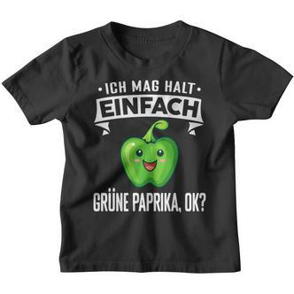 Grüne Paprika Ich Mag Halt Einfach Grüne Paprika Kinder Tshirt - Seseable De