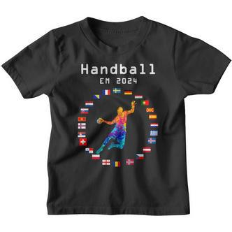 Handball Em 2024 Flag Handballer Sports Player Ball Kinder Tshirt - Seseable De