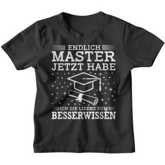 Master Graduation Licence Zum Besserwissen Kinder Tshirt - Seseable De