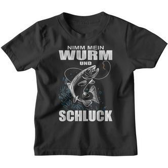 Nimm Mein Wurm Und Schluck Fischer Angler Kinder Tshirt - Seseable De