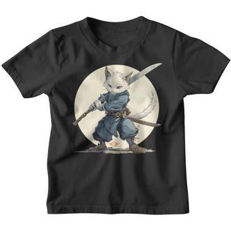 Ninja Katze Mit Großem Schwert Kinder Tshirt - Seseable De