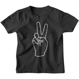 Peace Finger Symbol Kinder Tshirt - Seseable De