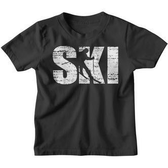 Ski Distressed Look Skifahrer Geschenk Kinder Tshirt - Seseable De