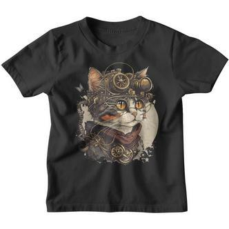 Steampunk Cat Kitten Steam Punk Kinder Tshirt - Seseable De