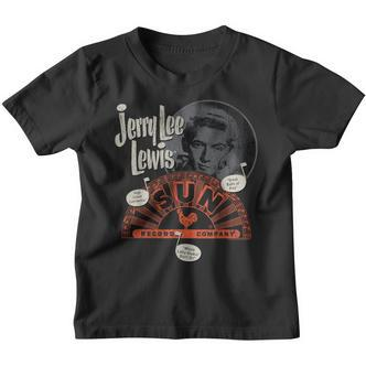 Sun Records X Jerry Lee Lewis Circle Portrait Distressed Kinder Tshirt - Seseable De