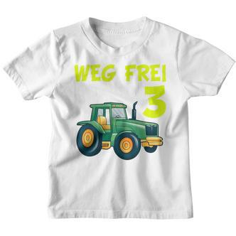 Children's 3Rd Birthday Wake Frei Ich Bin Schon 3 Jahre Traktor Trecker Kinder Tshirt - Seseable De