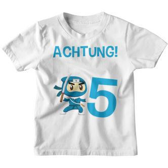 Children's Ninja 5Th Birthday Achtung Ich Bin Fünf Kinder Tshirt - Seseable De