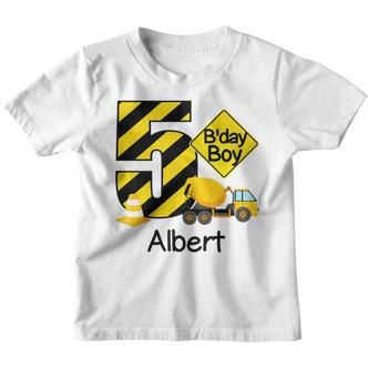 Kinder Bau Albert Boys 5 Geburtstag Party Zum 5 Geburtstag 5 Jahre Kinder Tshirt - Seseable De